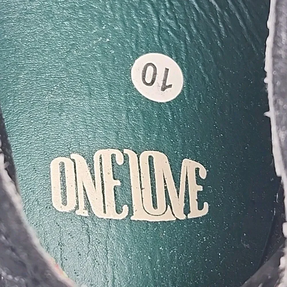 Bob Marley Shoe One Love Rasta Black Suede Men Sz 10 Ankle Chukka NEW